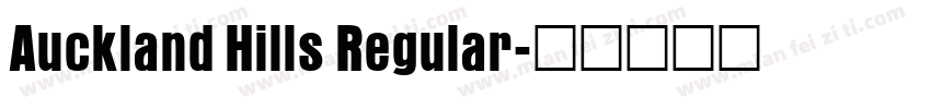 Auckland Hills Regular字体转换